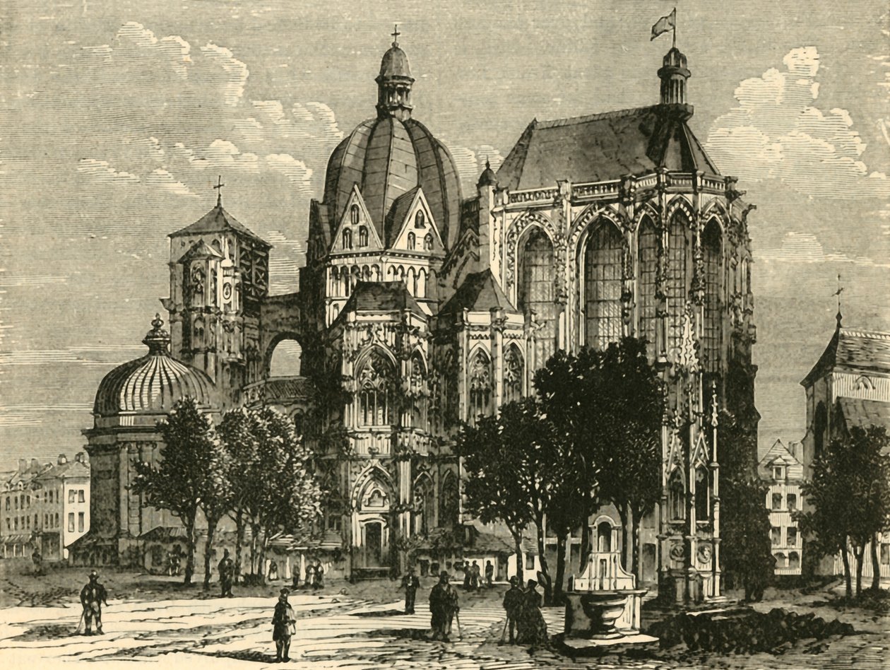 आसेन की बेसिलिका, या ऐक्स-ला-चैपल, 1890। द्वारा अज्ञात