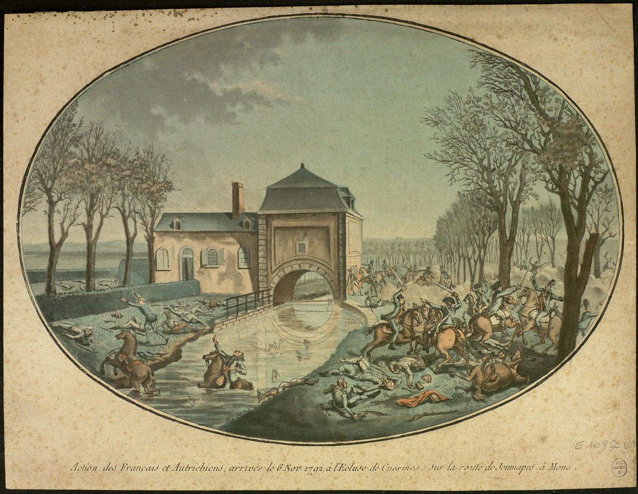 जेमपेस की लड़ाई, सी। 1793. द्वारा अज्ञात