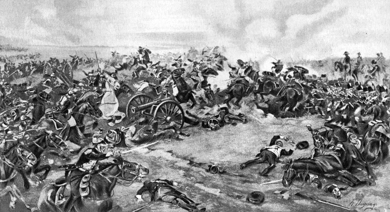 वाटरलू की लड़ाई, 18 जून 1815, 1910 को लड़ी गई द्वारा अज्ञात