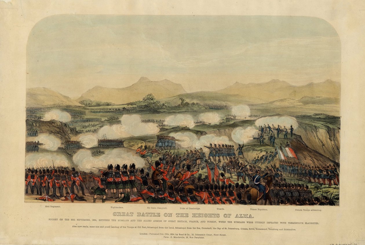 20 सितंबर, 1854, 1854 को अल्मा की लड़ाई द्वारा अज्ञात