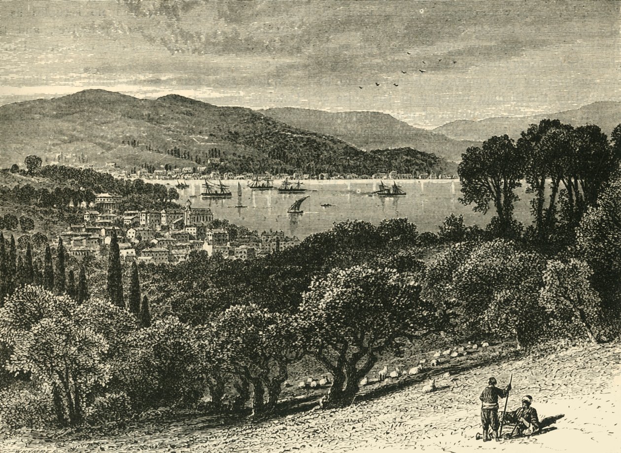 द बोस्फोरस, थेरेपिया से, 1890। द्वारा अज्ञात