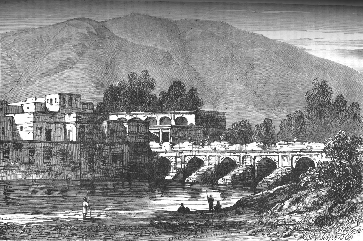 ब्रिज, कैबुल, c1880 द्वारा अज्ञात