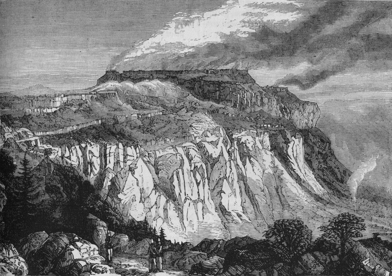 द बर्निंग ऑफ़ मगडाला, c1880 द्वारा अज्ञात