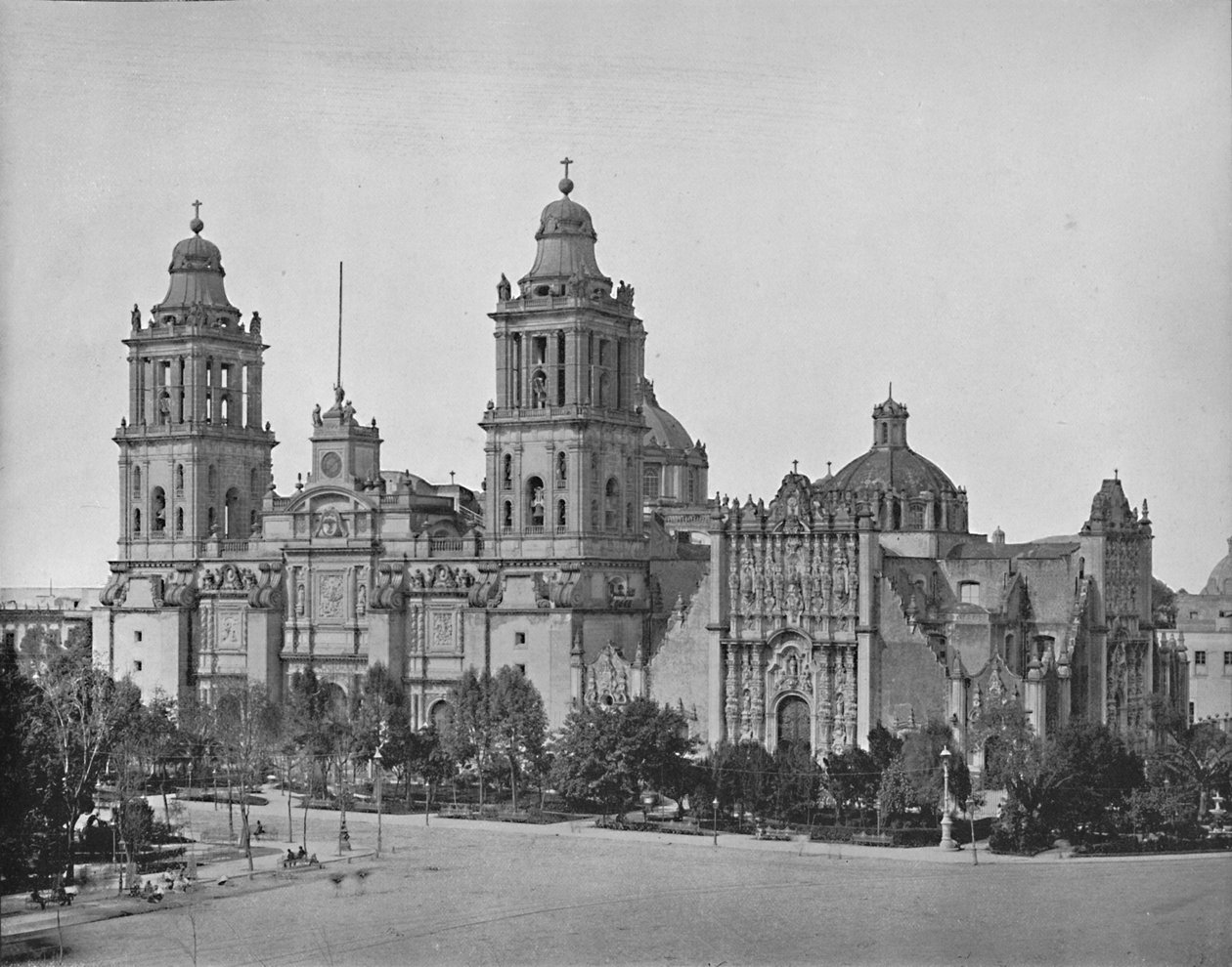 कैथेड्रल, मेक्सिको का शहर, c1897। द्वारा अज्ञात