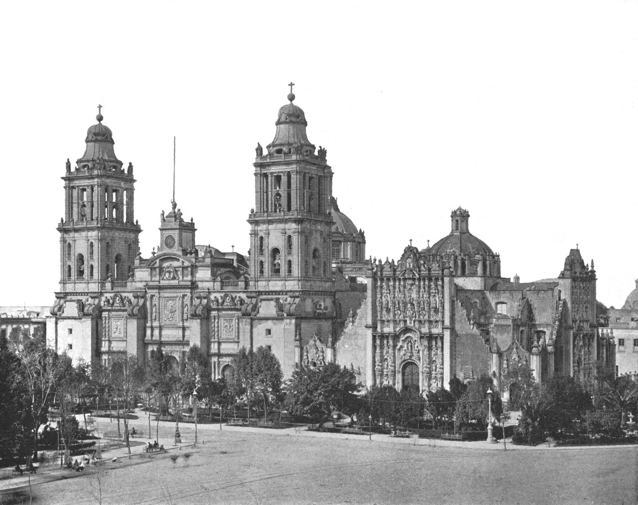 कैथेड्रल, मेक्सिको सिटी, मैक्सिको, c1900। द्वारा अज्ञात