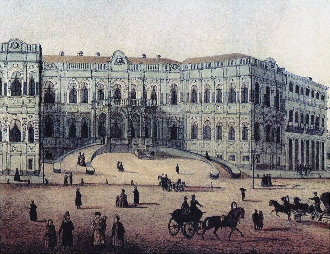 मास्को में Myasnitskaya स्ट्रीट पर चेरतकोव हाउस, 1860 के दशक द्वारा अज्ञात