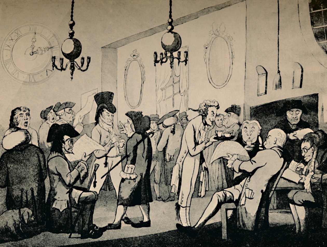 लॉयड्स में कॉफी रूम, 1798, 1928 द्वारा अज्ञात