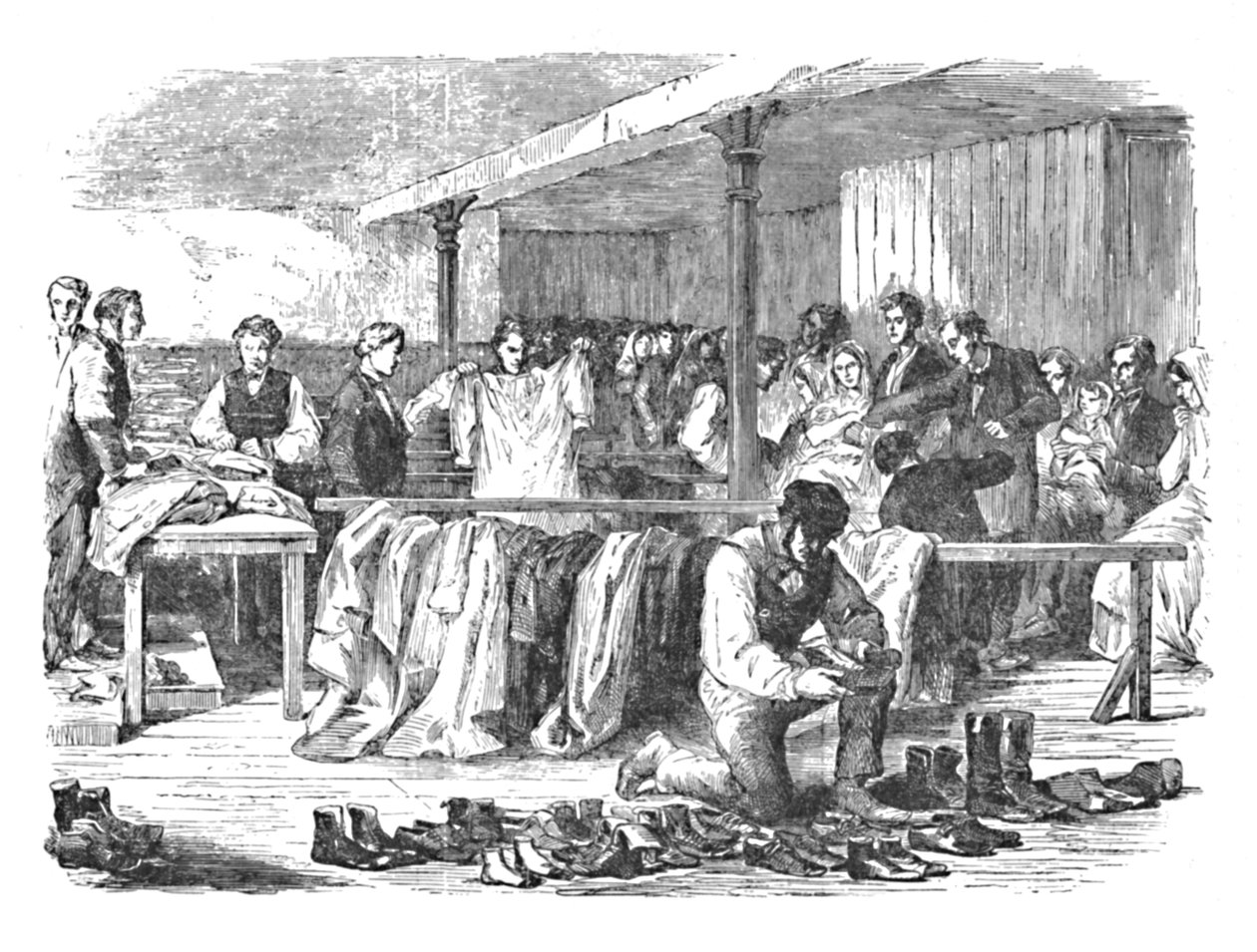 सूती अकाल: कपड़े का वितरण ऑपरेटिव, मैनचेस्टर, 1904 द्वारा अज्ञात