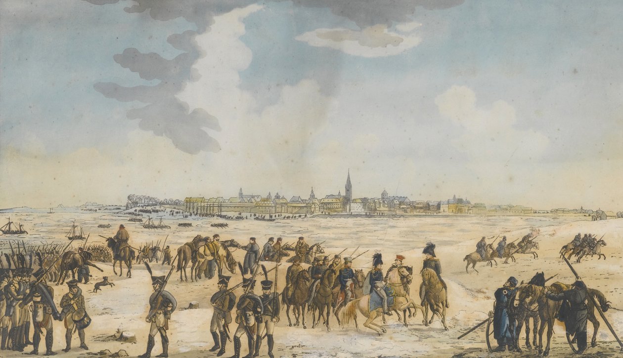 रूसी सेना द्वारा डसेलडोर्फ के पास राइन की क्रॉसिंग, 13 जनवरी 1814, 1814 द्वारा अज्ञात
