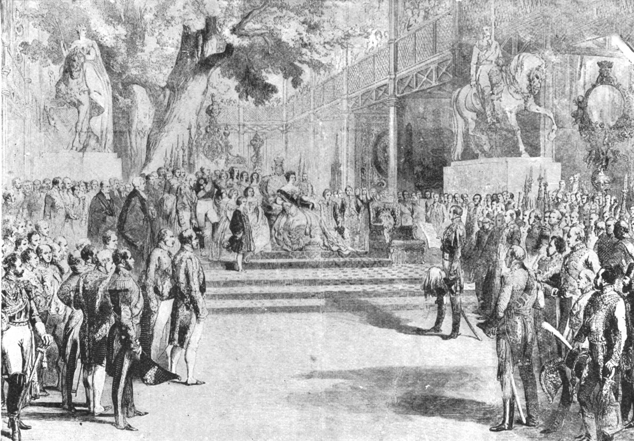 द क्रिस्टल पैलेस, हाइड पार्क, 1851: क्वीन विक्टोरिया द्वारा खोला गया, 1 मई, 1901। द्वारा अज्ञात