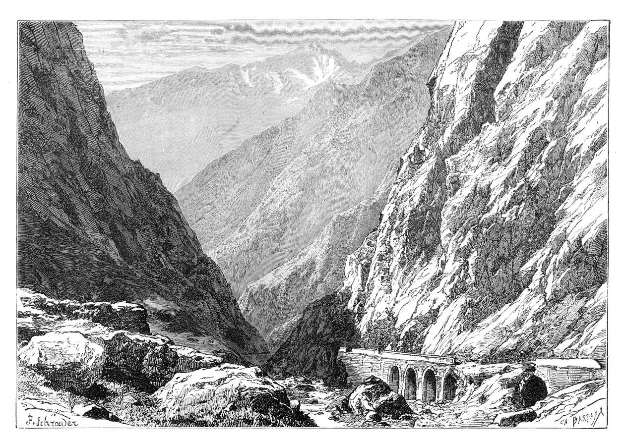 1895 में रूसगोरिया सीमा पर दारियल डिफाइल द्वारा अज्ञात
