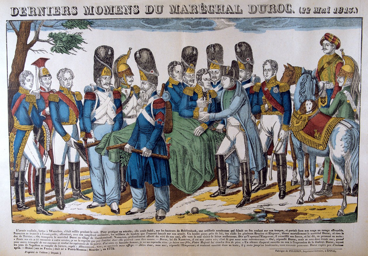 द डेथ ऑफ़ मार्शल डौरोक, 22 मई 1813, 19 वीं शताब्दी द्वारा अज्ञात