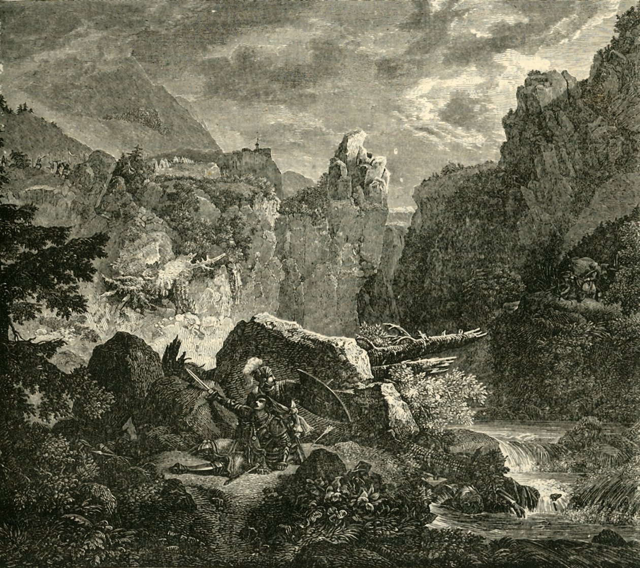 रोन्सेवल्स की मौत, 778AD, 1890 में रोलाण्ड। द्वारा अज्ञात