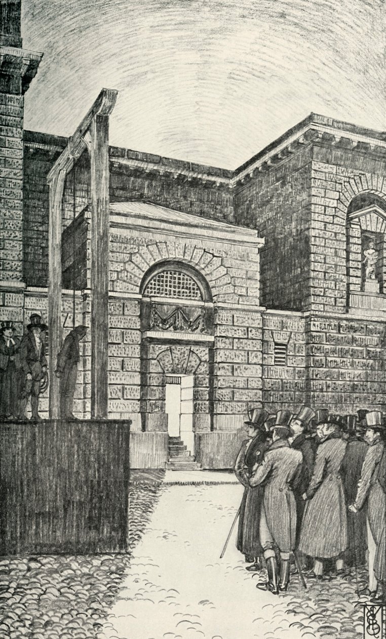 द डेटर्स डोर, न्यूगेट जेल, लंदन, 1821, 1938 में द्वारा अज्ञात