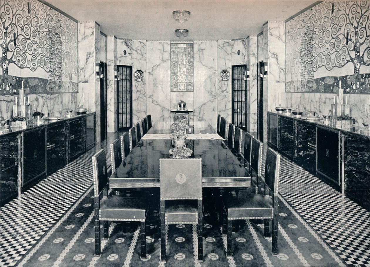 स्टोकलेट पैलेस, ब्रसेल्स, बेल्जियम का भोजन कक्ष, c1914 द्वारा अज्ञात
