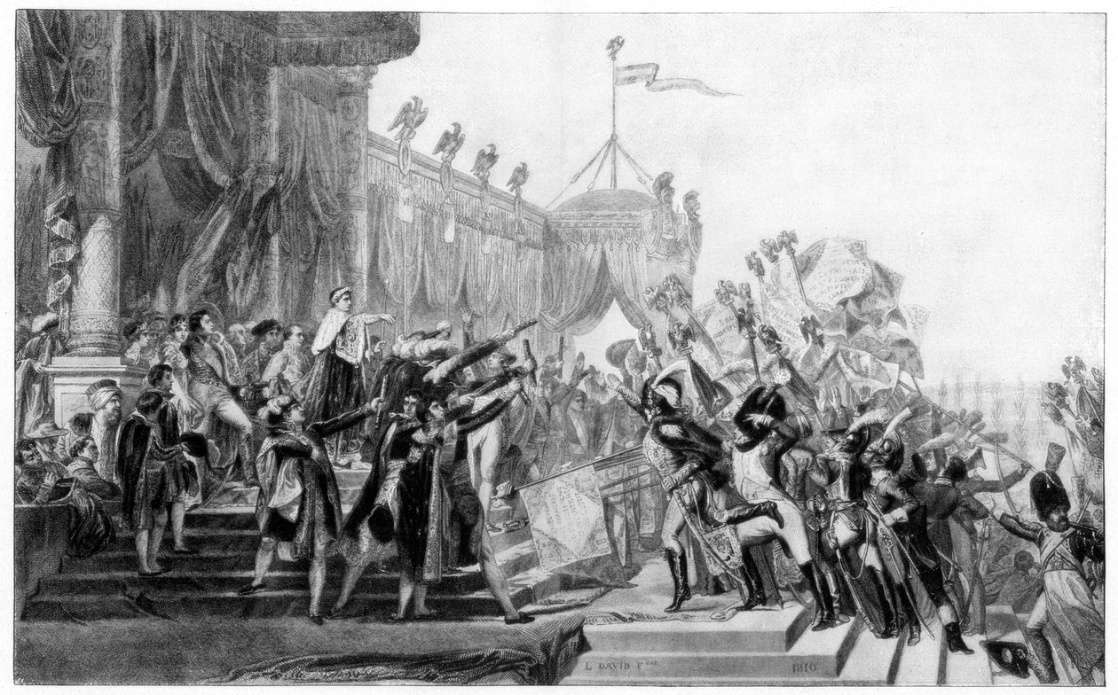 ईगल स्टैंडर्ड्स का वितरण, 5 दिसंबर 1804, 1808-1810, 1900 द्वारा अज्ञात
