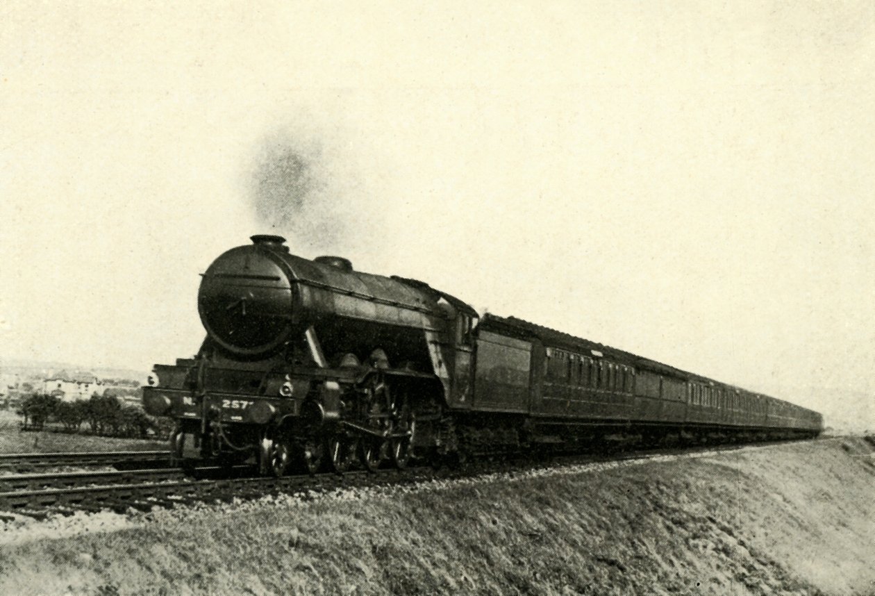 डाउन फ्लाइंग स्कॉट्समैन पासिंग रेस्टोन, c1930। द्वारा अज्ञात