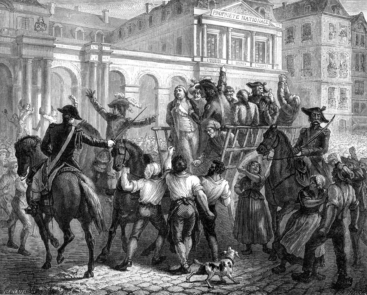 ड्यूक ऑफ ऑरलियन्स के रास्ते में गिलोटिन, पेरिस, 6 नवंबर 1793 1882-1884 द्वारा अज्ञात