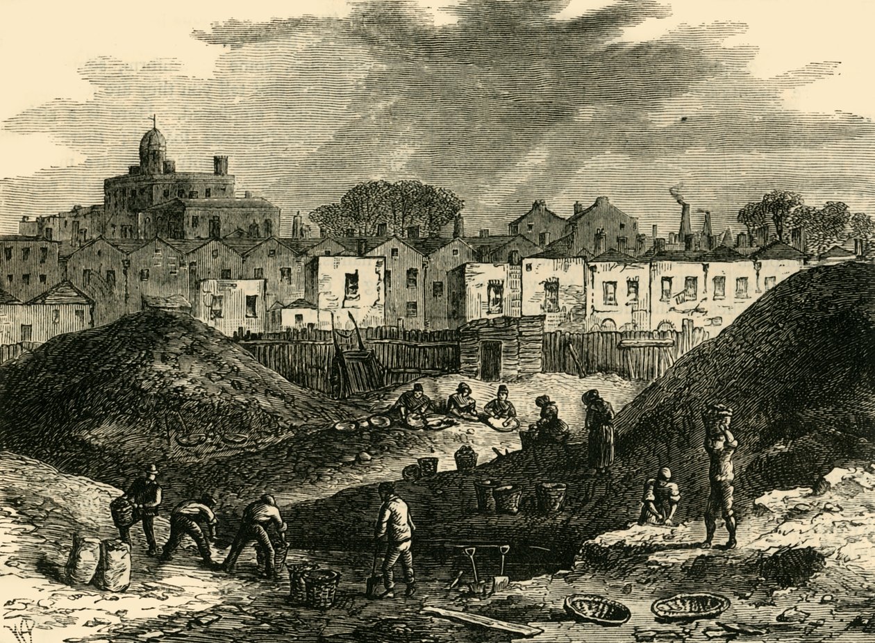 डस्ट-हीप्स, सोमरस टाउन, 1836 में, c1876। द्वारा अज्ञात