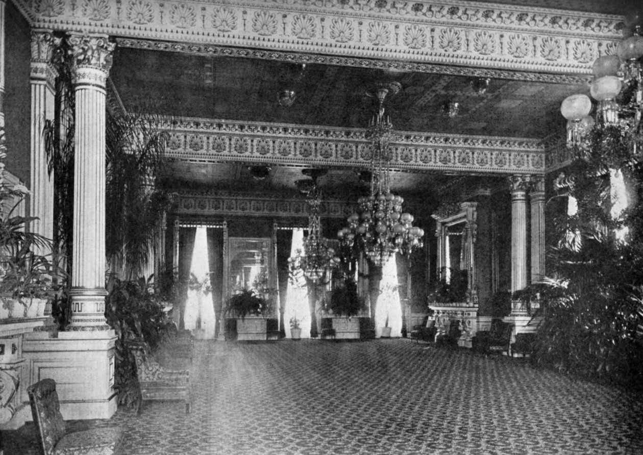 व्हाइट हाउस में ईस्ट रूम, वाशिंगटन डीसी, यूएसए, 1908 द्वारा अज्ञात
