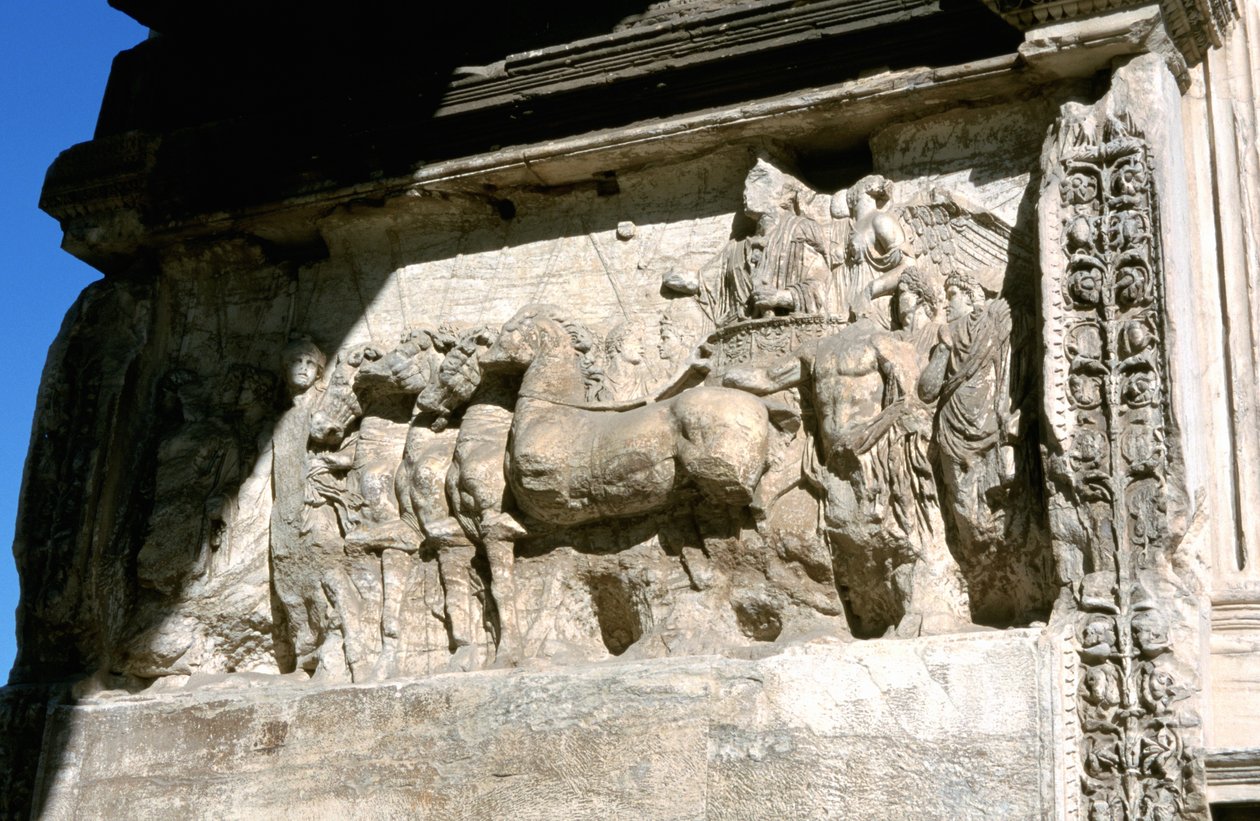 सम्राट टाइटस ने अपने सैनिकों, दीवार राहत, रोम का नेतृत्व किया द्वारा अज्ञात