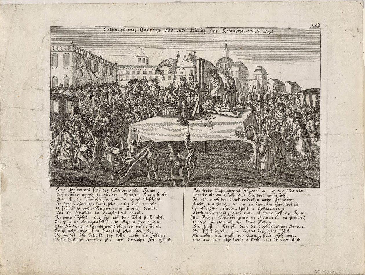 21 जनवरी 1793, 1793 को लुई XVI का निष्पादन द्वारा अज्ञात