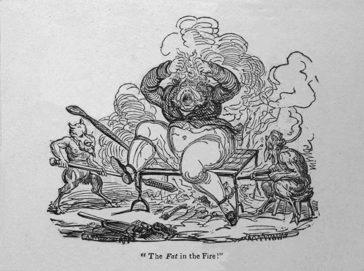 द फैट इन द फायर !, c1820 द्वारा अज्ञात