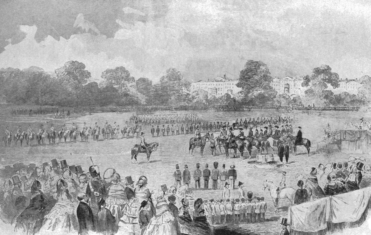क्वीन विक्टोरिया, हाइड पार्क, 26 जून, 1857, 1901 द्वारा विक्टोरिया क्रॉस का पहला वितरण। द्वारा अज्ञात
