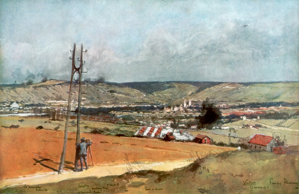 द फॉर्ट्स ऑफ चूम, वर्दुन, फ्रांस, 19 मार्च 1916, 1926 द्वारा अज्ञात