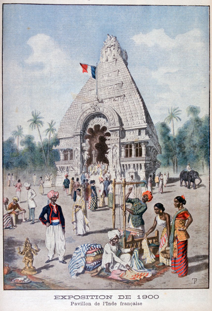 1900, पेरिस, 1900 की सार्वभौमिक प्रदर्शनी में फ्रांसीसी भारत का मंडप द्वारा अज्ञात