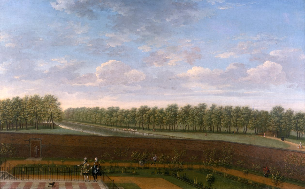 'द गार्डन ऑफ़ नंबर 10 डाउनिंग स्ट्रीट', c1740 द्वारा अज्ञात