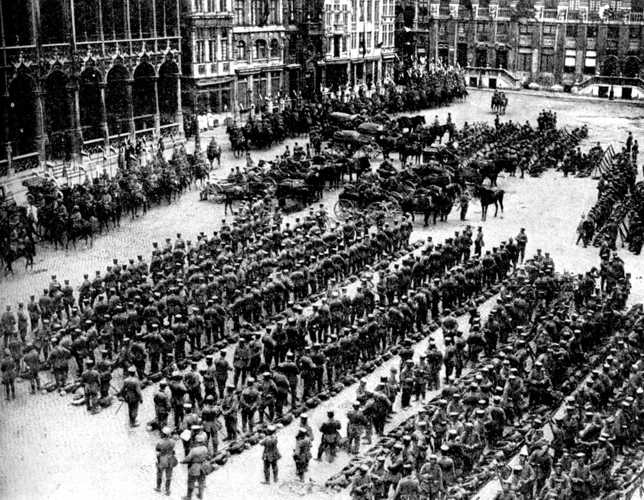ब्रसेल्स में जर्मन सेना, प्रथम विश्व युद्ध, 1914 द्वारा अज्ञात