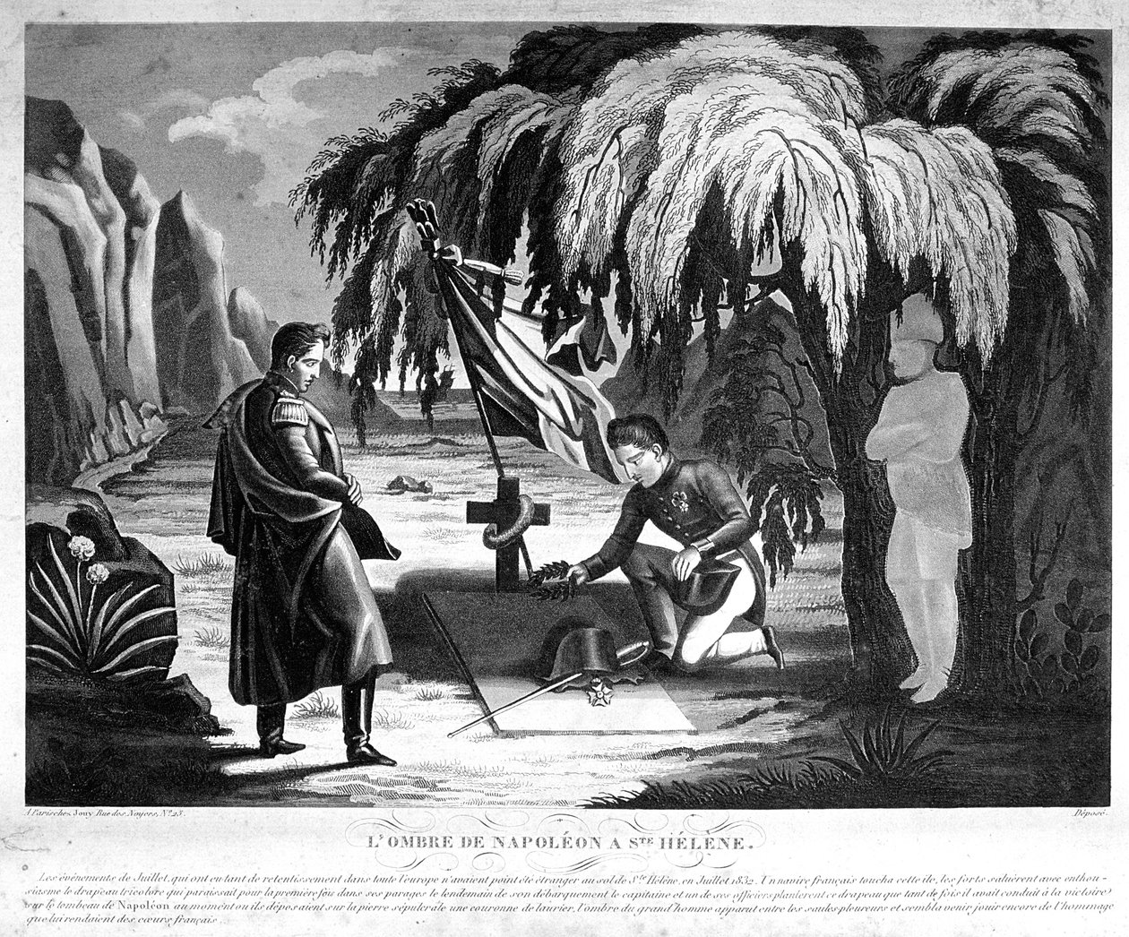 सेंट हेलेना पर नेपोलियन का भूत, c1825 द्वारा अज्ञात
