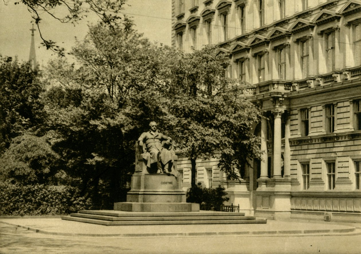 गोएथे स्मारक, वियना, ऑस्ट्रिया, c1935। द्वारा अज्ञात