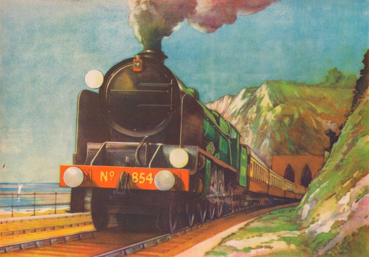 द गोल्डन एरो, एसआर, शेक्सपियर क्लिफ को छोड़कर, डोवर, 1940 द्वारा अज्ञात