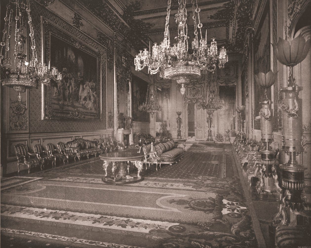 ग्रैंड रिसेप्शन रूम, विंडसर कैसल, बर्कशायर, 1894। द्वारा अज्ञात