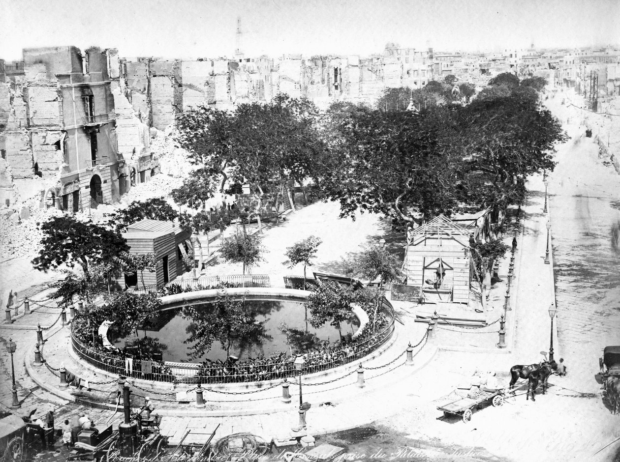 आग के बाद ग्रांड स्क्वायर, अलेक्जेंड्रिया, मिस्र, c1910s द्वारा अज्ञात