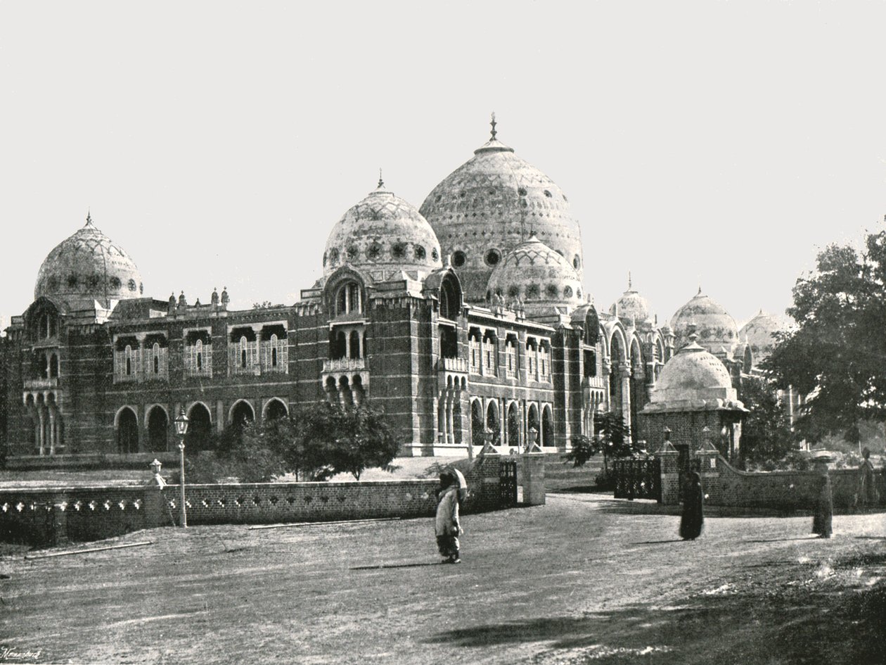 द ग्रेट कॉलेज, बड़ौदा, भारत, 1895। द्वारा अज्ञात