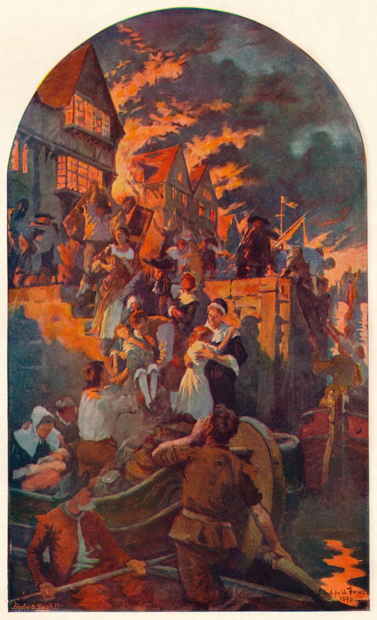 द ग्रेट फायर ऑफ़ लंदन, 1666 1905 द्वारा अज्ञात