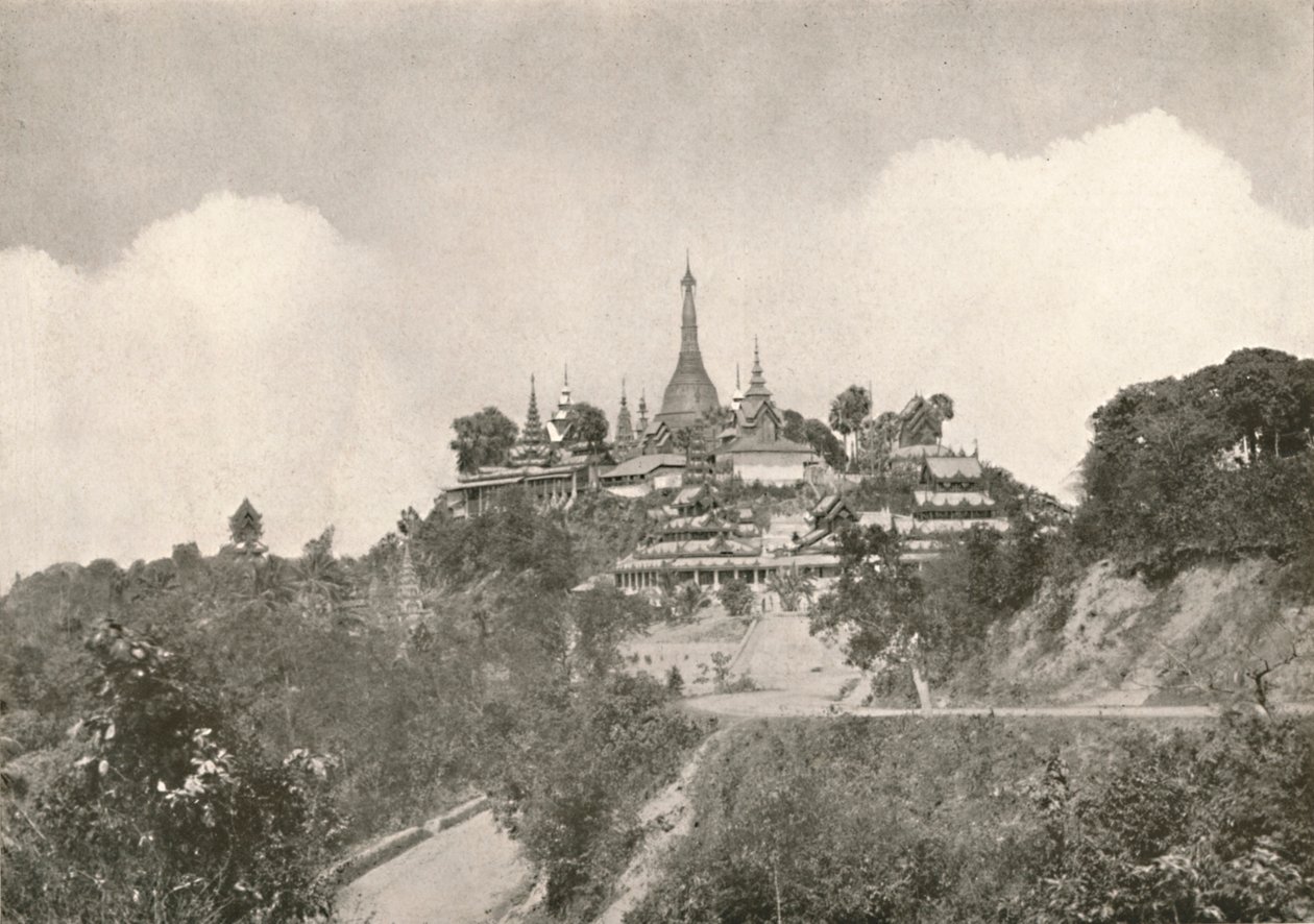 द ग्रेट पैगोडा, मौलमीन, 1900। द्वारा अज्ञात