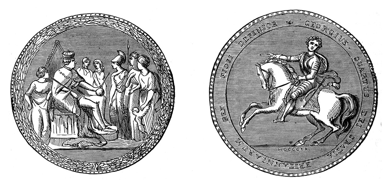 द ग्रेट सील ऑफ़ किंग जॉर्ज IV, c1895 द्वारा अज्ञात
