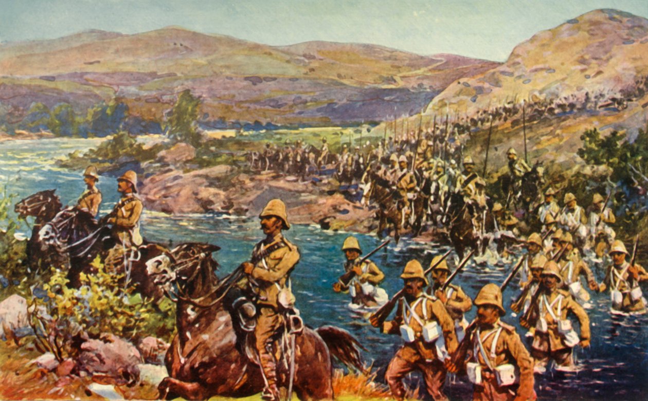 द ग्रेट टर्निंग मूवमेंट - क्रॉसिंग द रिट, 1901। द्वारा अज्ञात