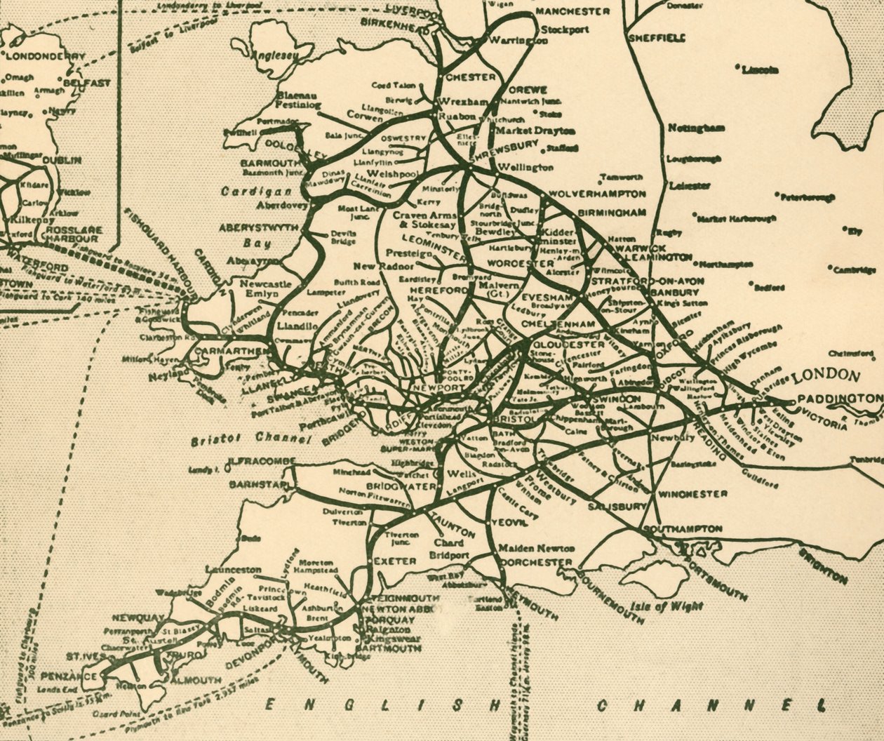 द ग्रेट वेस्टर्न रेलवे, 1930। द्वारा अज्ञात