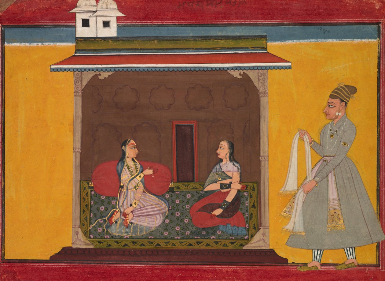 नायिका जो विश्वास से प्यार करती है: एक रसमंजरी से पत्ता, सी। 1710। द्वारा अज्ञात