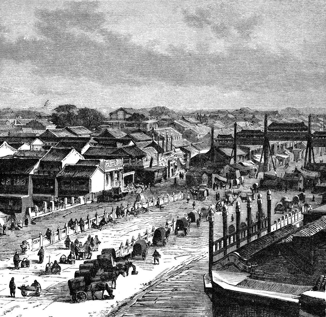 द हाई स्ट्रीट, पेकिंग, c1890 द्वारा अज्ञात