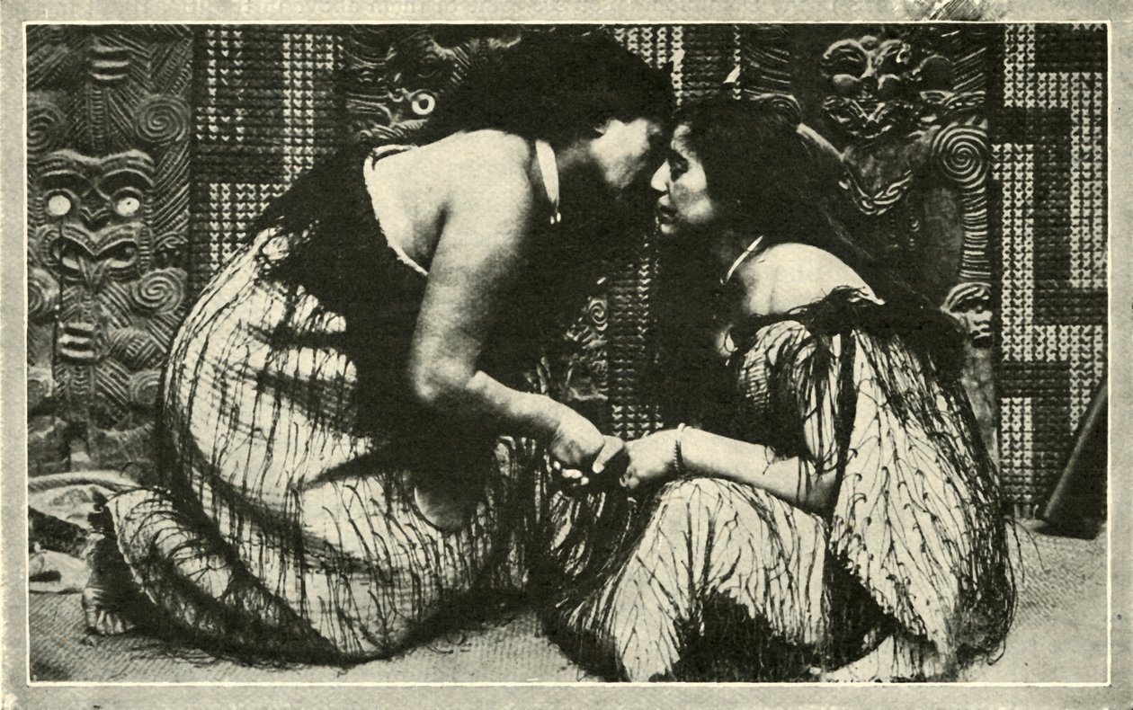 The Hongi, A Maori Greeting, c1948.  द्वारा अज्ञात