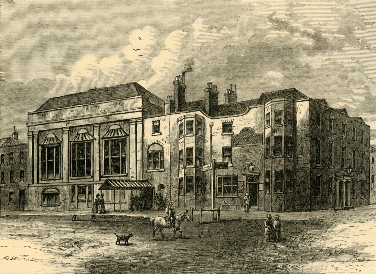 द हॉर्न्स टैवर्न, केनिंगटन, 1820 में, c1878। द्वारा अज्ञात