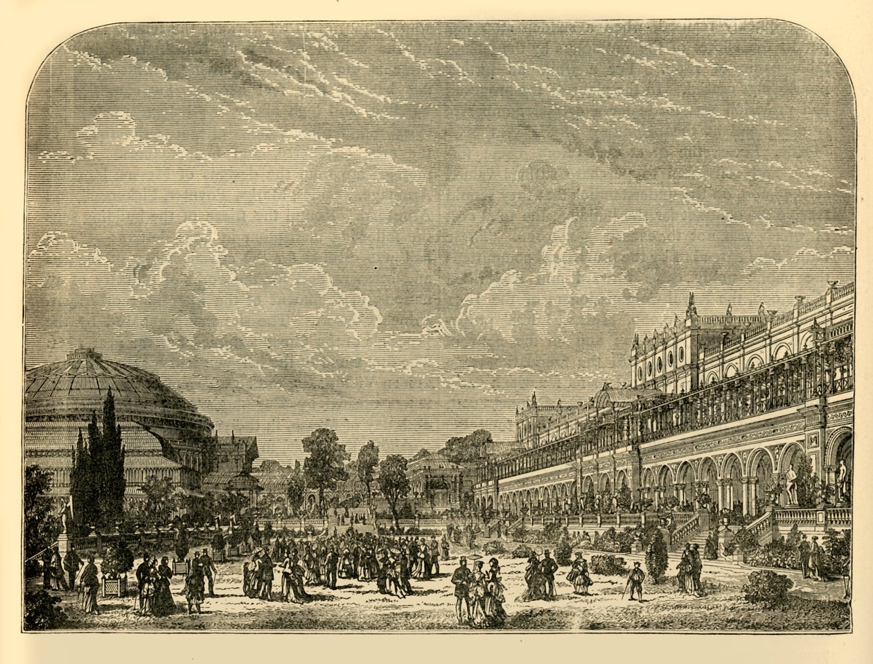 बागवानी उद्यान और प्रदर्शनी भवन, c1876। द्वारा अज्ञात