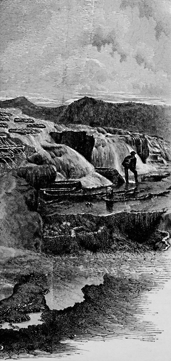 गार्डिनर्स नदी के पास हॉट स्प्रिंग्स, 1883 द्वारा अज्ञात