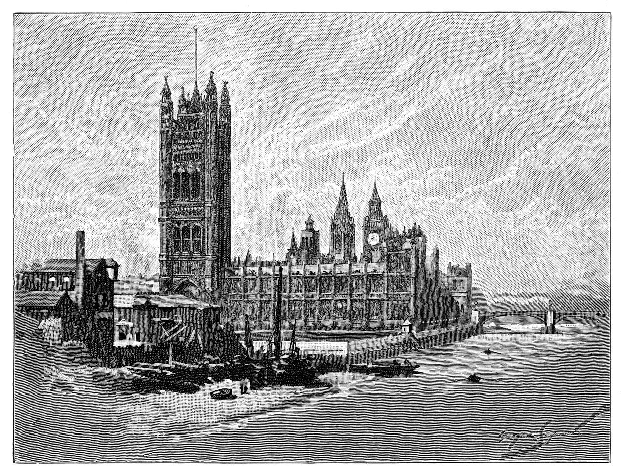 संसद के सदनों, लंदन, 1900 द्वारा अज्ञात